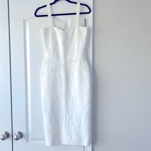 White bodycon dress - size large